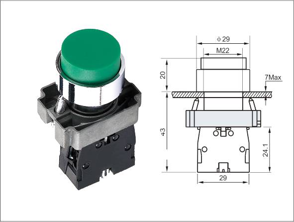 LA139A Metal Standard-Extended Button