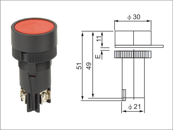 LA139A Simple Flush Button Momentary