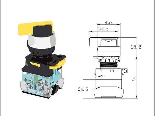 LA139R Swing Knob Selector Switch