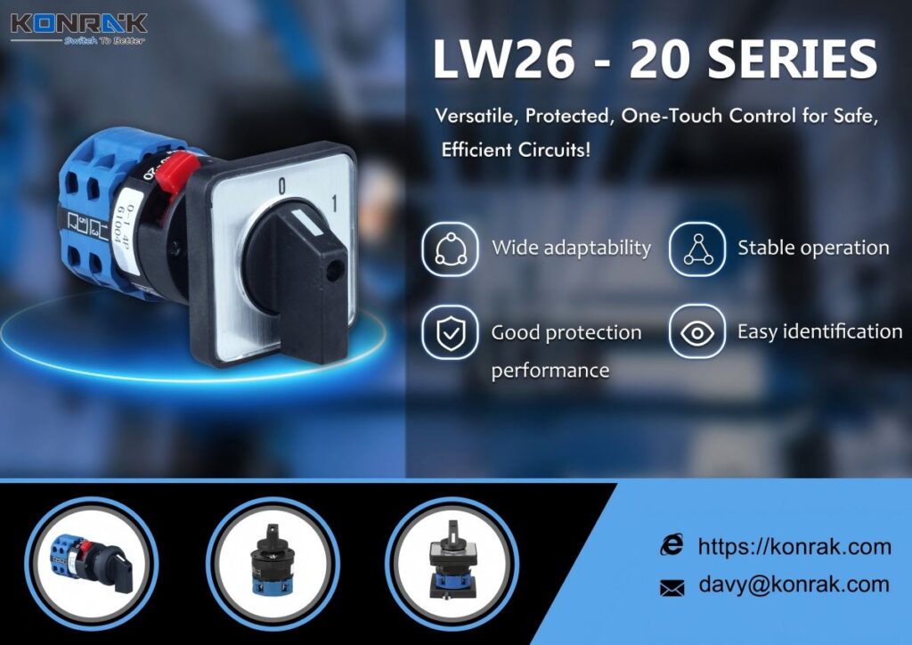 LW26-20 Single Hole Mounting 0-1 4P Cam Switch(1)